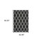 Homeroots 5 x 8 ft. Black & Ivory Trellis Indoor & Outdoor Area Rug 389533 - alternate 7